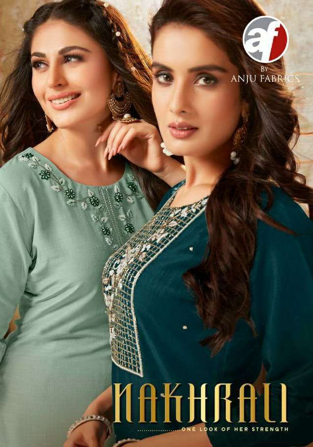 NAKHRALI BY ANJU FAB SILK READYMADE EXCLUSIVE EMBROIDERY SALWAR SUIT