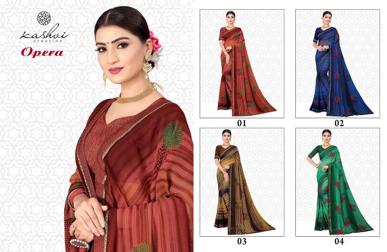 OPERA BY KASHVI PRINTED 60 GRAM CASUAL WEAR SAREES