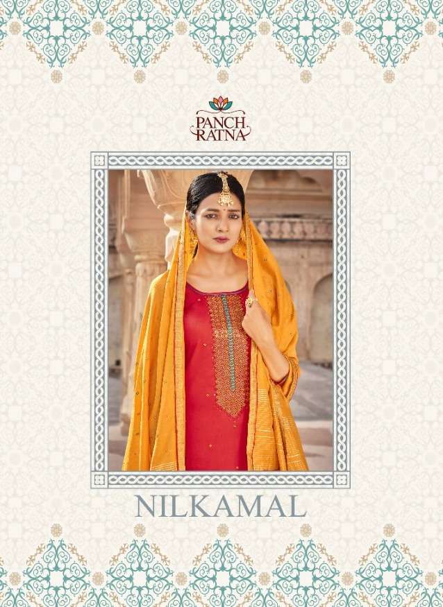 panch ratna nilkamal series 11411-11415 jam silk suit with sequence work 