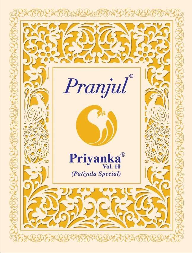 pranjul priyanka vol 10 series 1001-1056 cotton readymade suit 