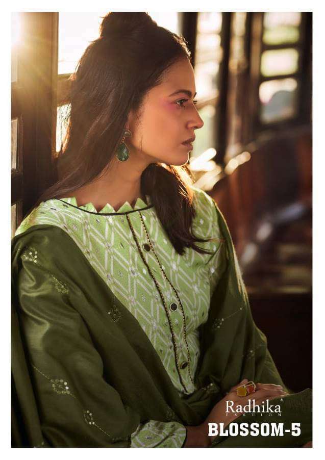 radhika azara series 5001-5006 Blossom cotton print suit