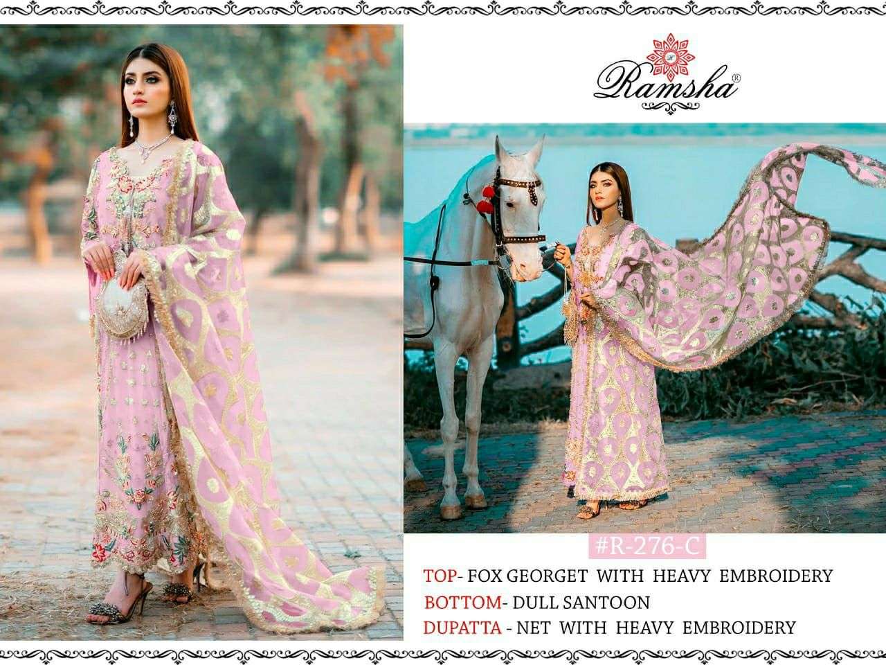 RAMSHA R-276 NX DESIGNER GEORGETTE SUIT 