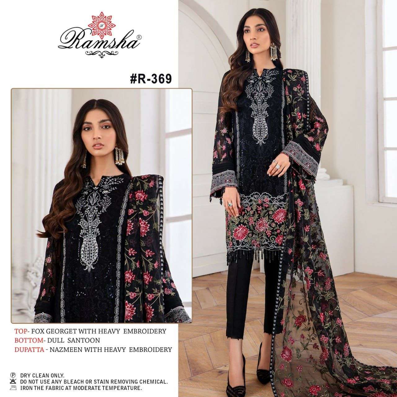 ramsha vol 26 series 367-370 georgette net pakistani suit