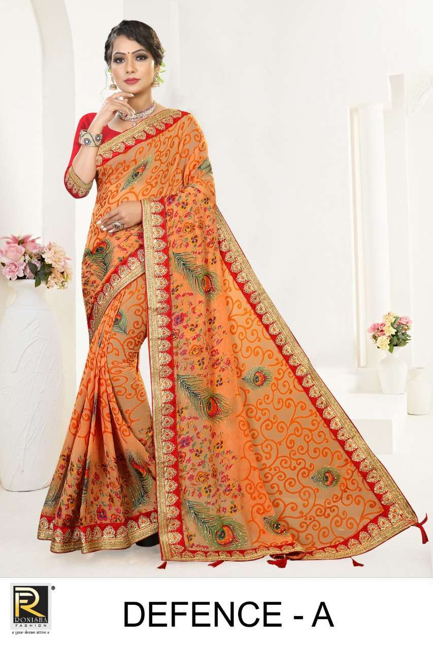 ranjna saree defence brasso traditional wear saree collection 