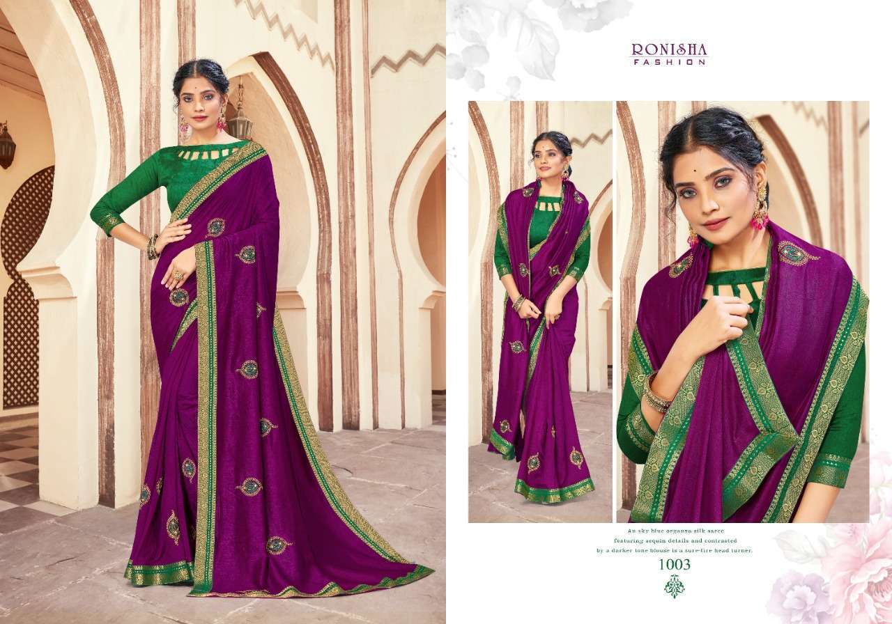 ranjna saree rim zim series 1001-1008 vichitra silk saree