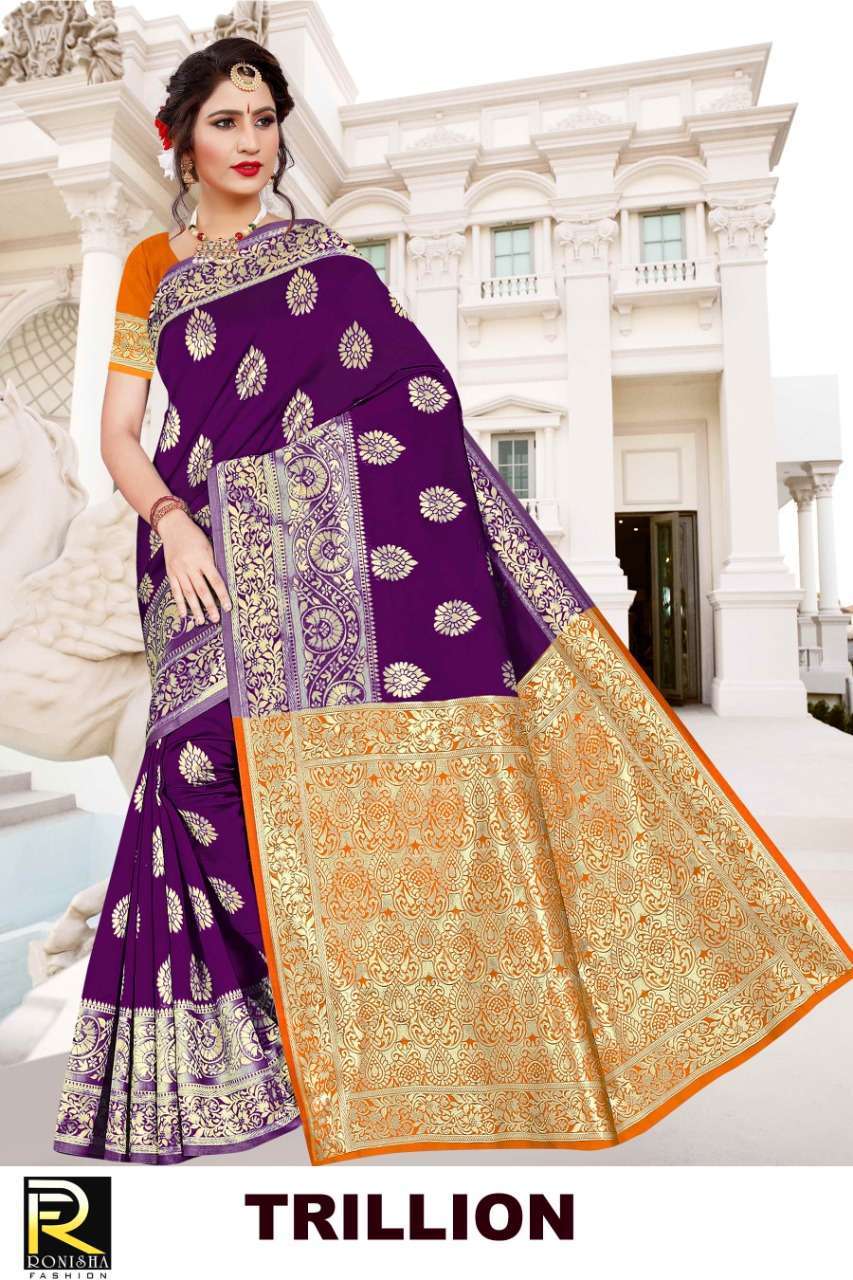 ranjna saree trillion casual wear silk saree collection