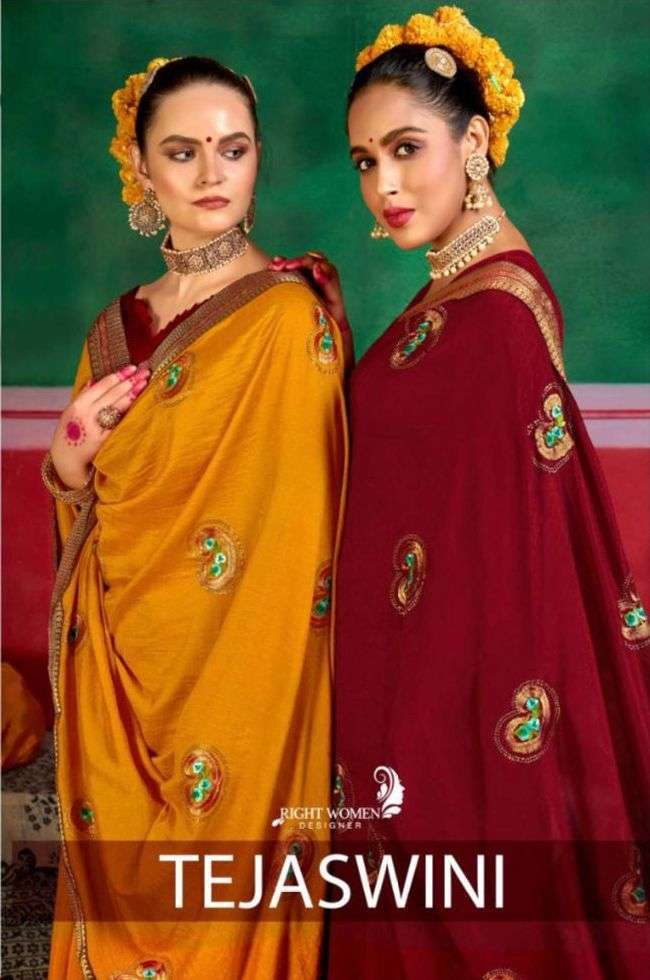 right women designer tejaswini series 81401-81408 dola silk saree