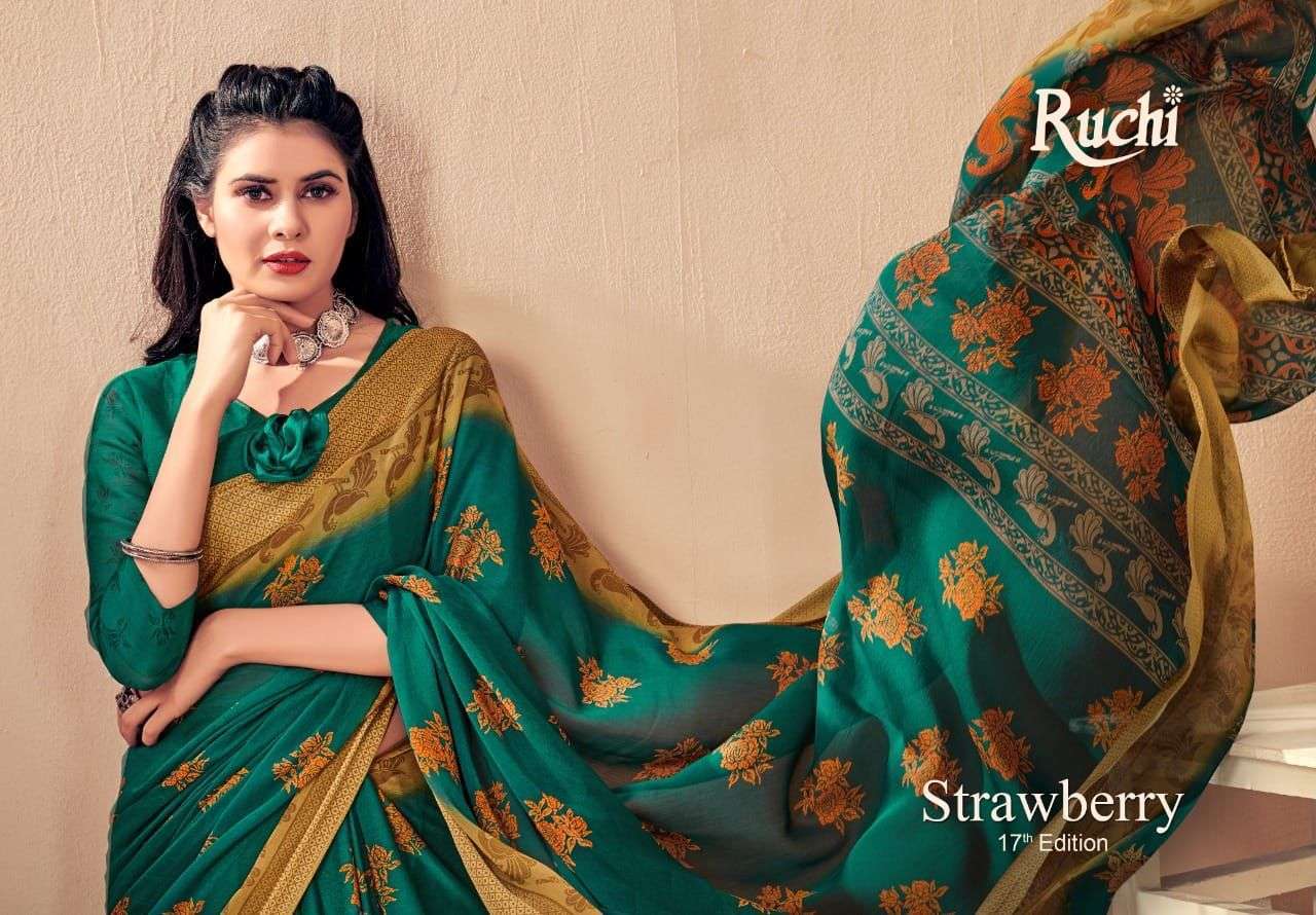 ruchi strawberry vol 17 series 11901-11905 chiffon saree