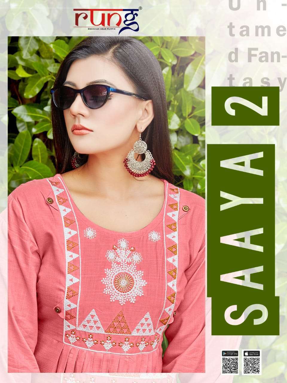 rung saaya vol 2 series 01-08 heavy slub rayon short kurti style tops 