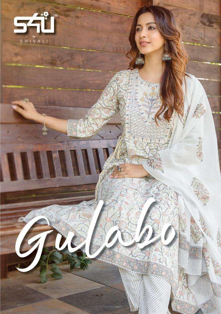 s4u gulabo vol 2 series 01-07 cotton and rayon readymade suit