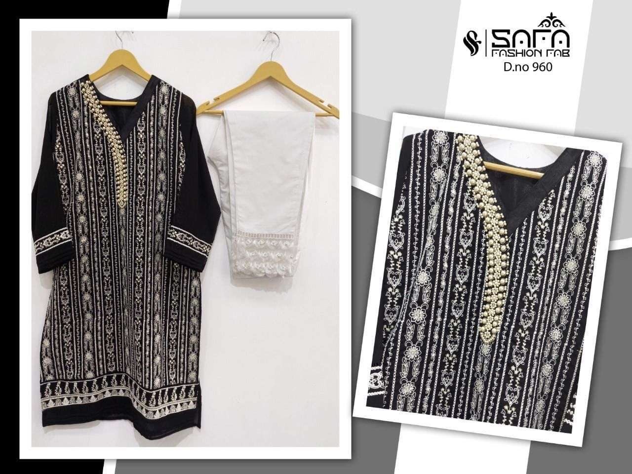 safa fashion fab sf-960 pure georgette embroidered tunic