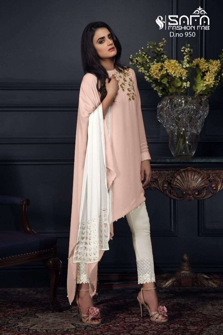 SAFA FASHION SF-950 DESIGNER PURE GEORGETTE SUIT 