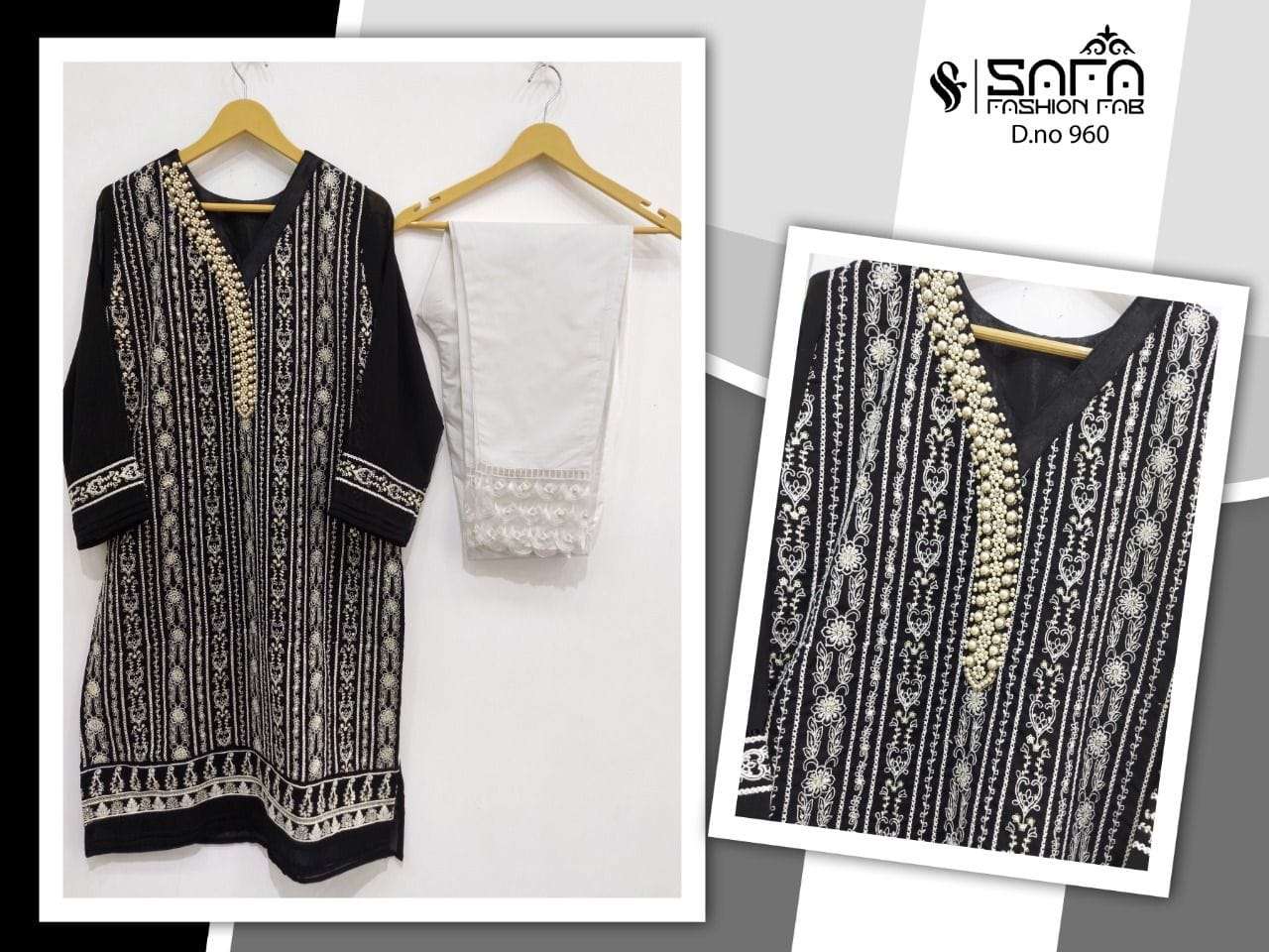 SAFA FASHION SF-960 DESIGNER PURE GEORGETTE TUNIC 