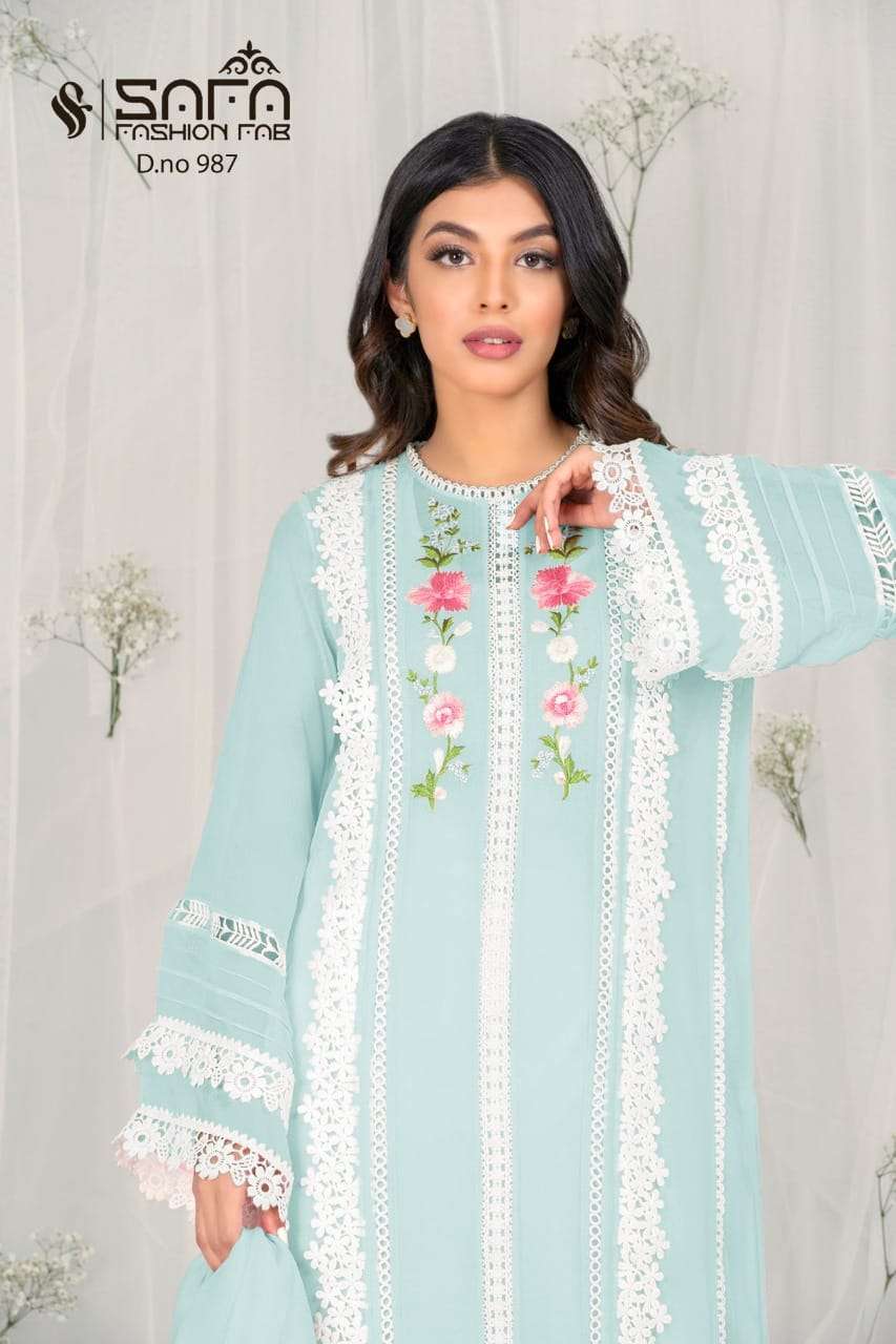 SAFA FASHION SF-987 DESIGNER PURE GEORGETTE SUIT