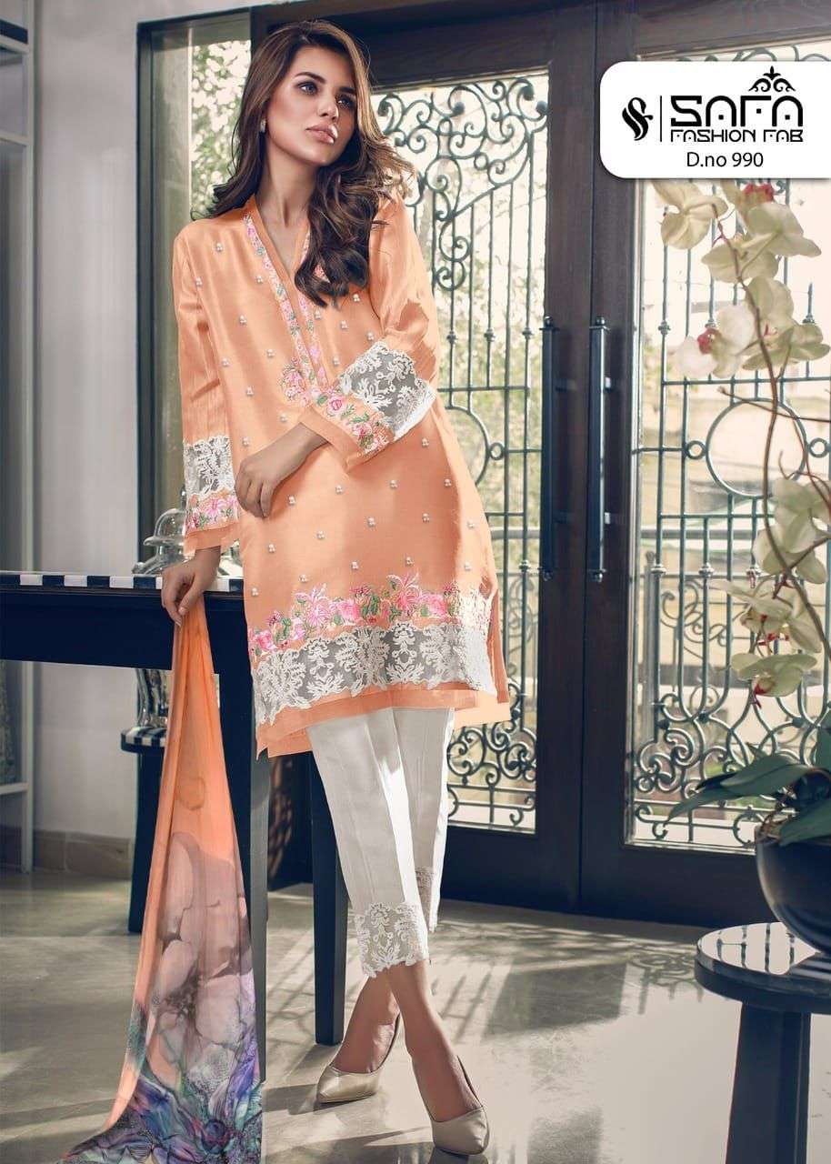 safa fashion sf-990 Pure Georgette Embroidered Tunic