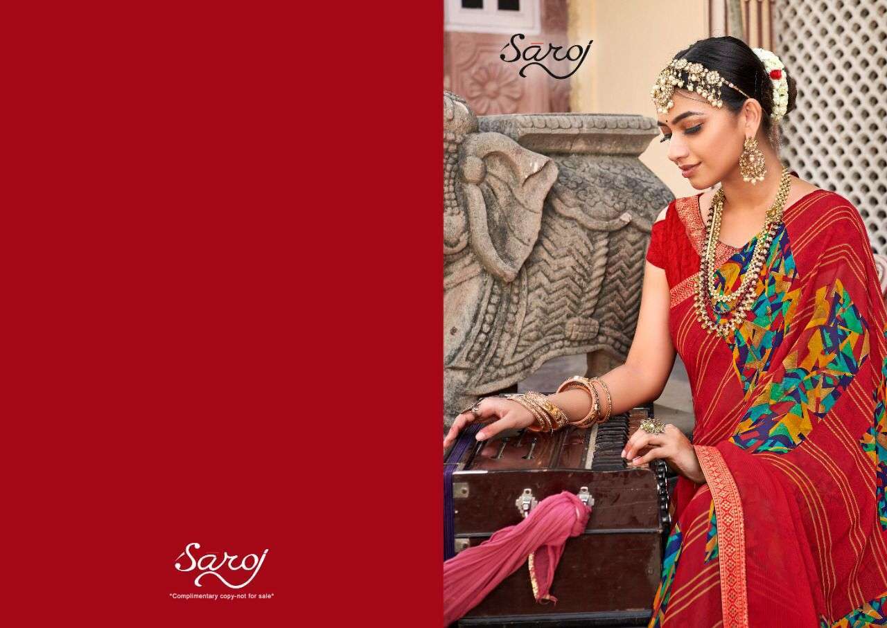 saroj gorgeous vol 4 series 1081-1090 60 gm Soft Georgette saree