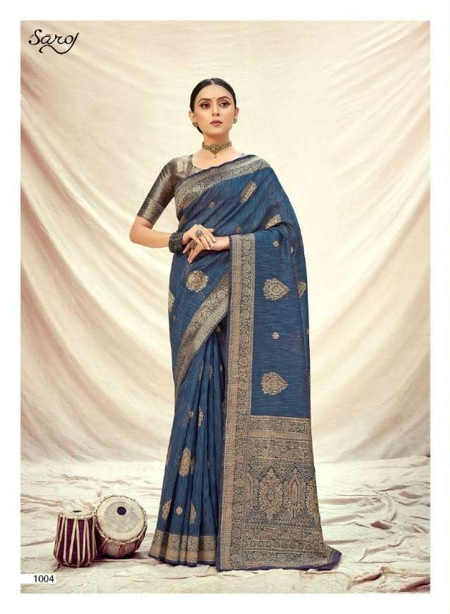 saroj sofia series 1001-1006 Banarsi SIlk with Viveaing Butta saree