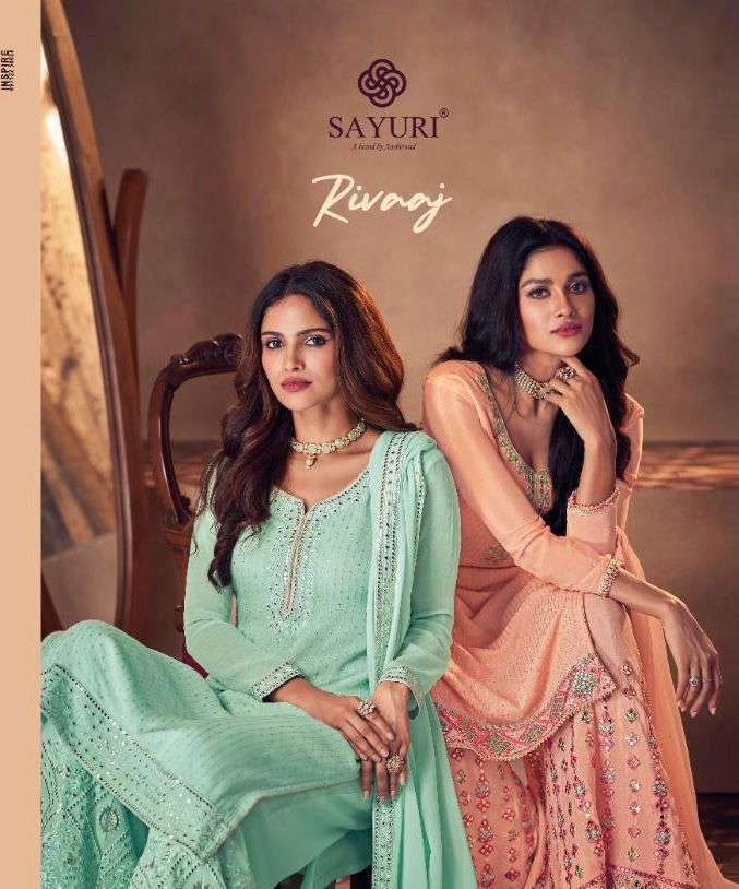 SAYURI DESIGNER RIVAAJ DESIGNER REAL GEORGETTE SUIT 