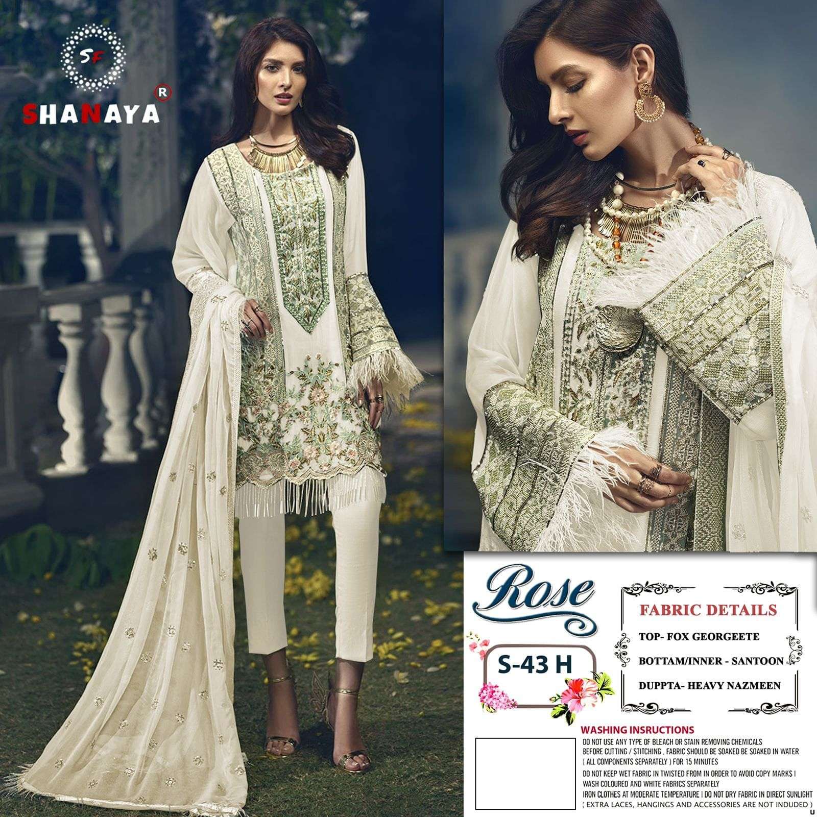 SHANAYA FASHION ROSE S-43 EDITION VOL-3 DESIGNER HEAVY FAUX GEORGETTE SUIT 