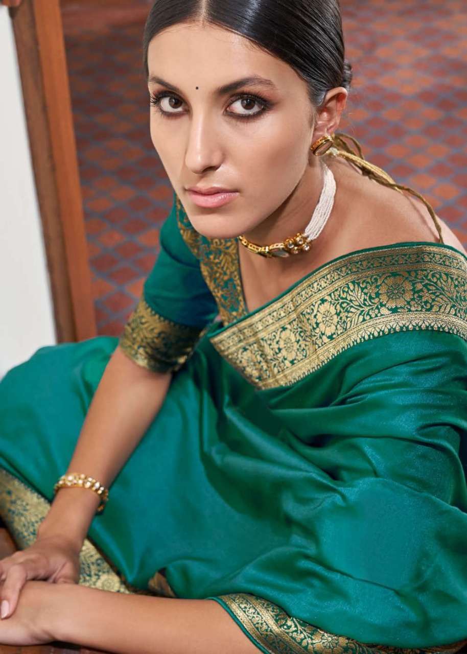 shangrila zarna silk series 8761-8768 barfi saree with rich pallu