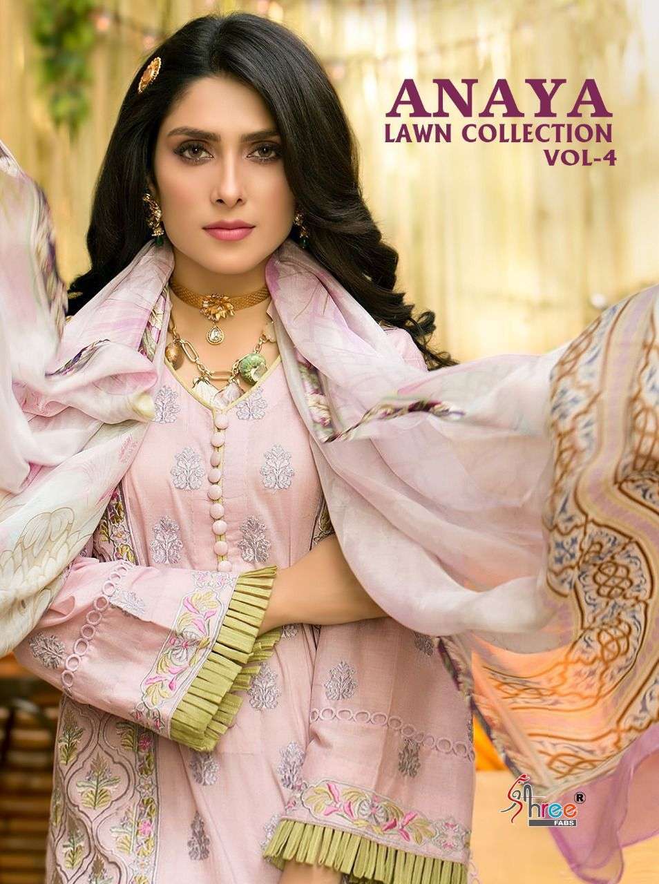 shree fab anaya lawn collection vol 4 series 1850-1855 pure lawn cotton suit 