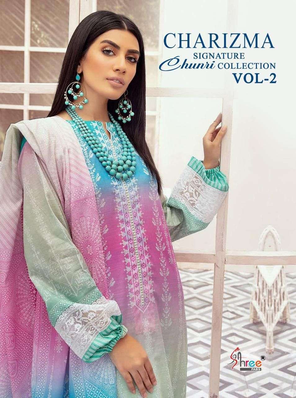 shree fabs charizma signature chunri vol 2 series 1914-1920 pure cotton suit 