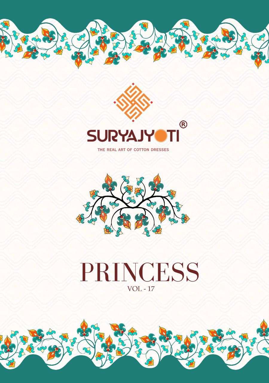 suryajyoti princess vol 17 series 17001-17010 rayon print suit 