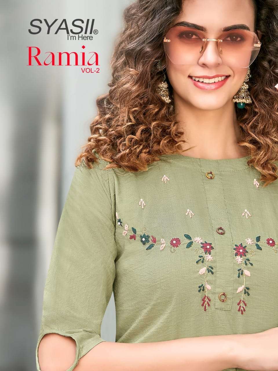 syasii ramia vol 2 series 2001-2004 chinon handwork kurti with bottom pair