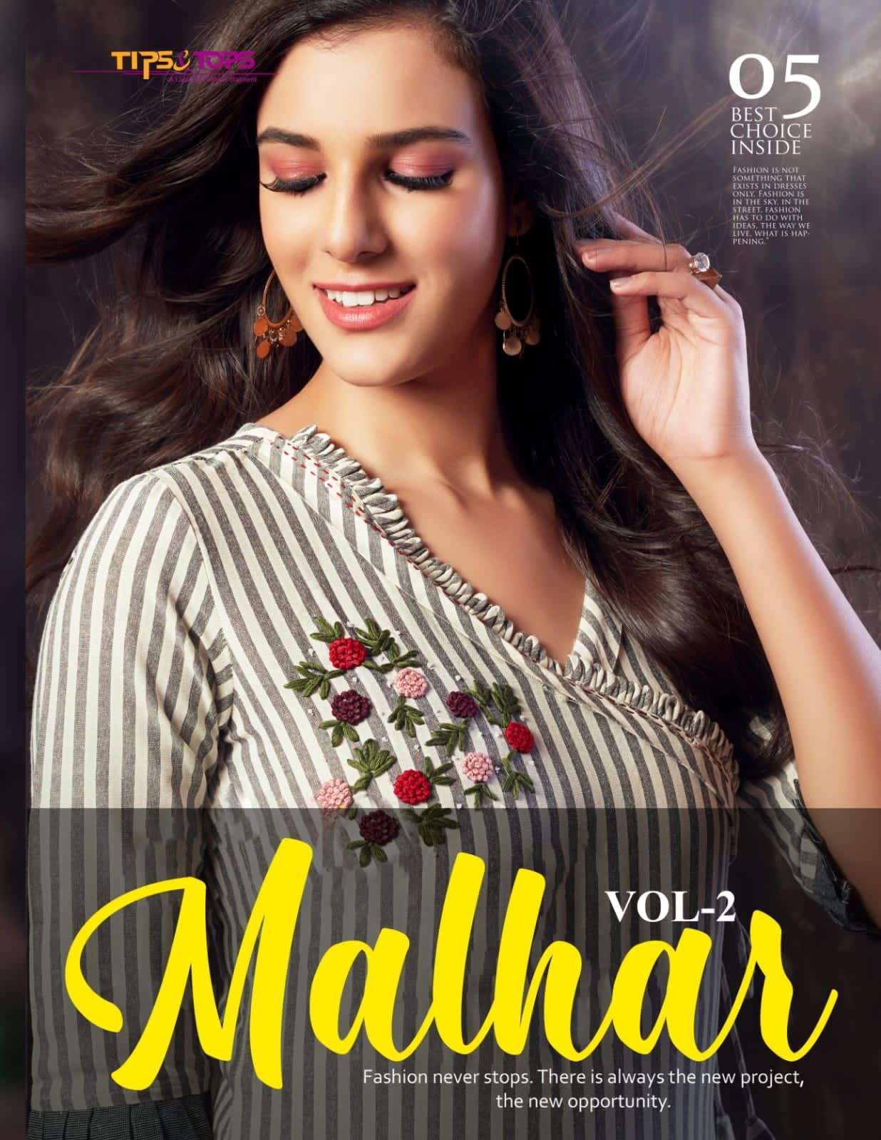 tips & tops malhar vol 2 series 001-005 Heavy Reyon Flex kurti