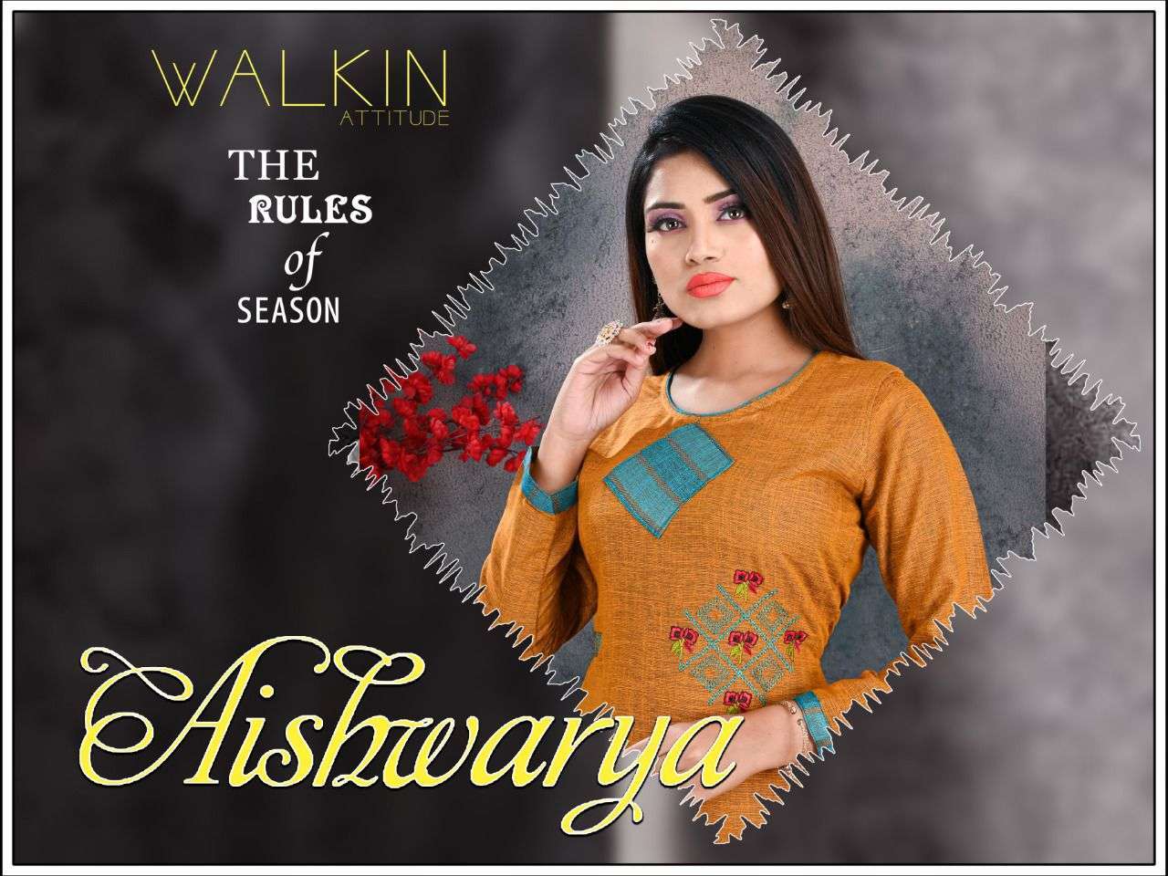 trendy aishwarya series 101-1006  rayon cross kurti