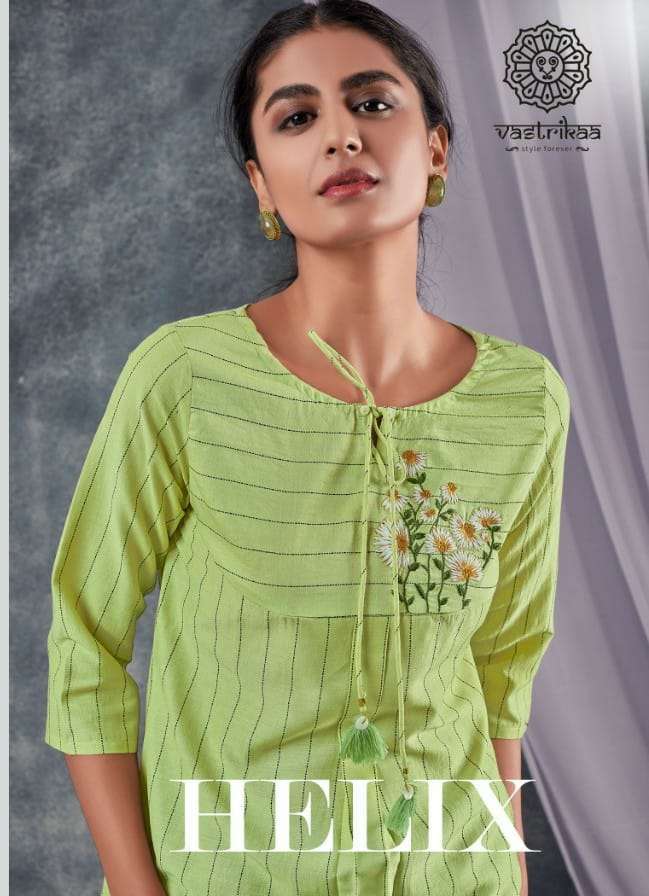vastrikaa helix series 119-125 Fancy fabrics with Embroidery short tops 