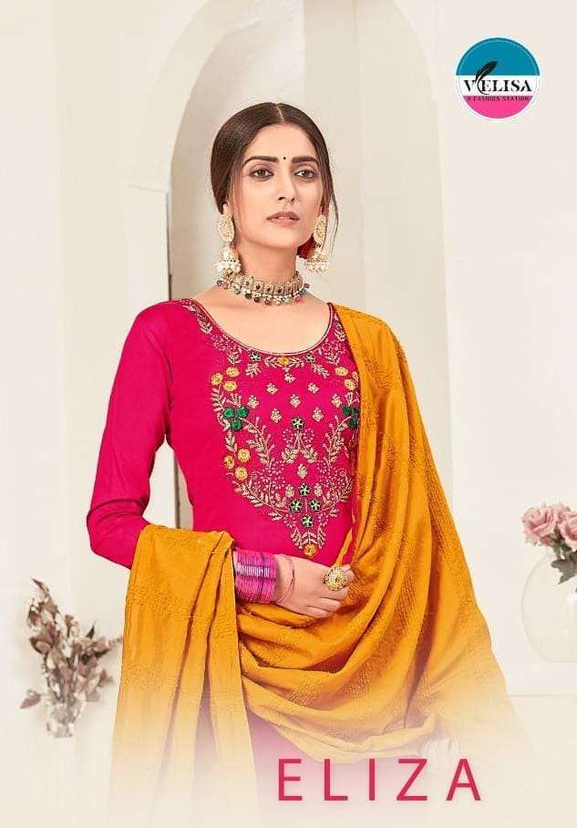 velisa eliza series 1601-1604 Jam silk with embroidery zari work suit 