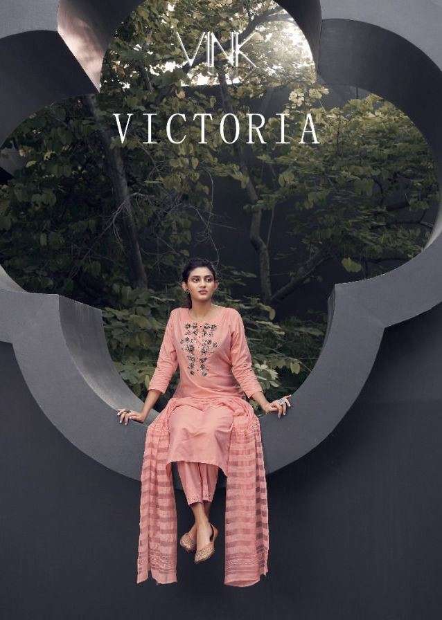 vink victoria series 1291-1296 applique organza handwork silk suit 