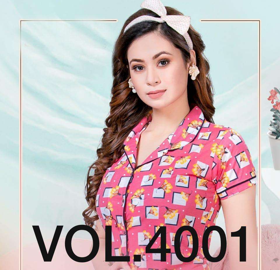 VOGUE SHINKER VOL.4001 BY FT HEAVY SHINKER HOSIERY COTTON NIGHT SUIT CATLOG WHOLESALER BEST RATE