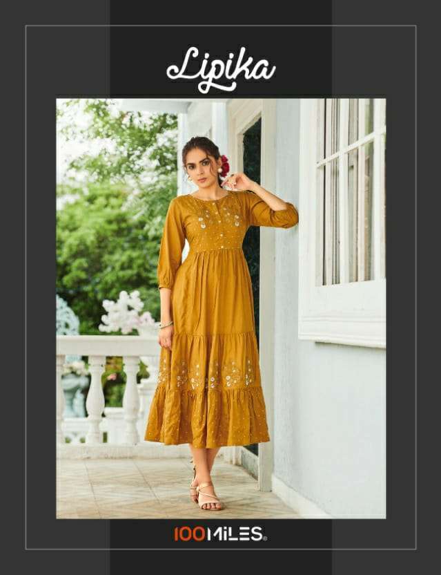 100 miles lipika series 01-06 Pure Giza cotton kurti