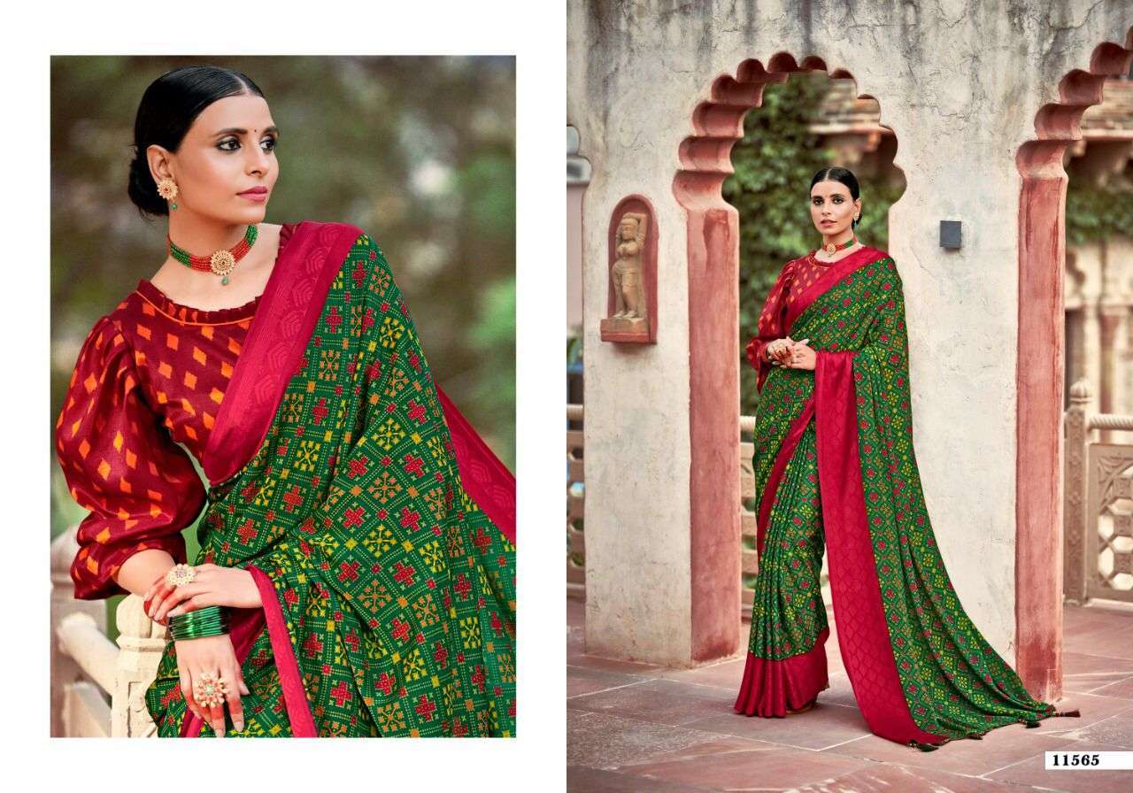 5d designer karishma vol 2 series 11561-11568 crape georgette saree