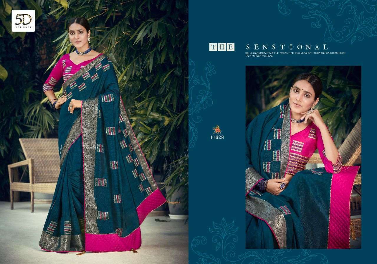 5d designer lajri series 11621-16630 soft cotton jacquard border saree