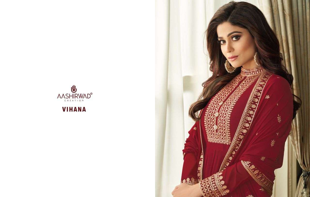 AASHIRWAD CREATION VIHANA DESIGNER REAL GEORGETTE SUIT 