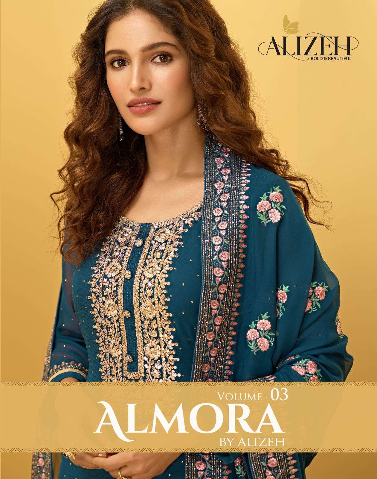 alizeh almora vol 3 series 4011-4015 alizeh georgette suit 