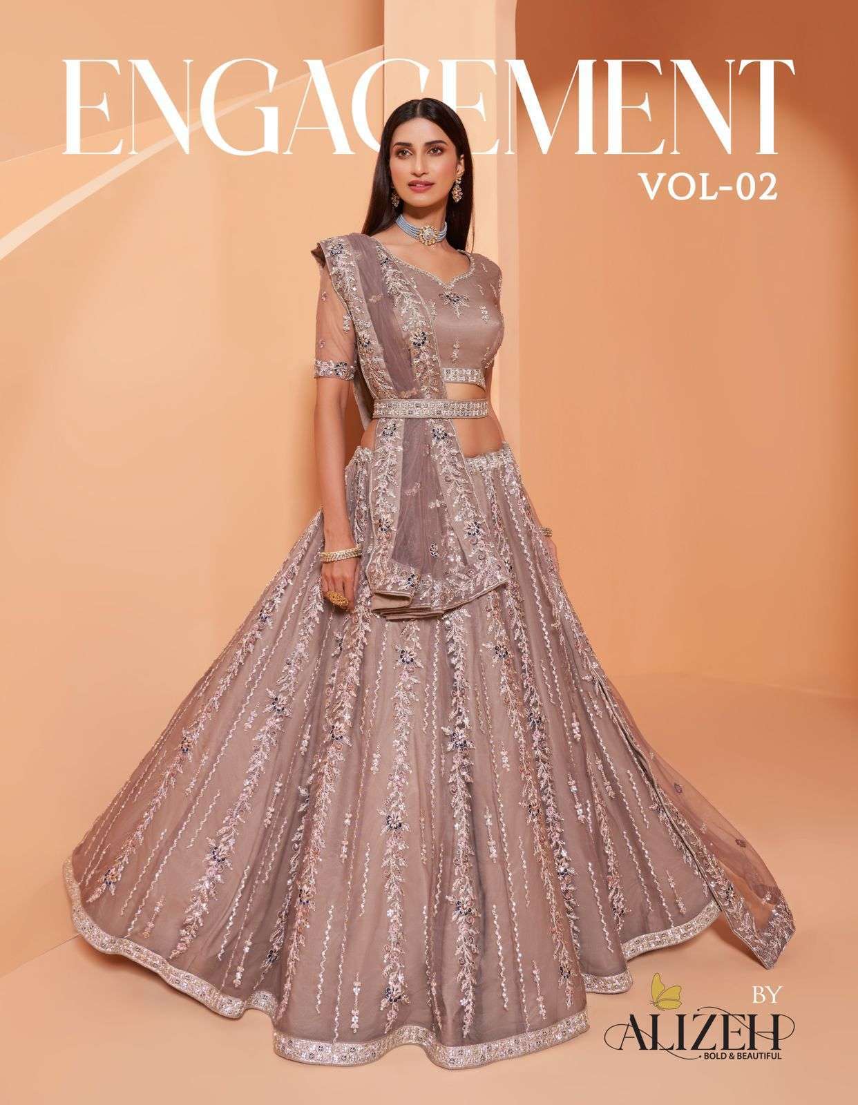 alizeh engagement vol 2 series 1029-1034 net lehenga 