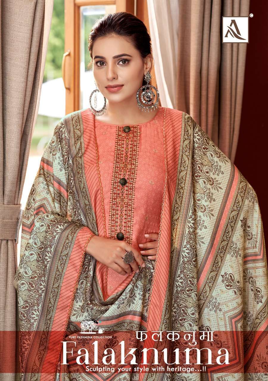 alok suits falaknuma series 824001-824010 Pure Wool Pashmina suit