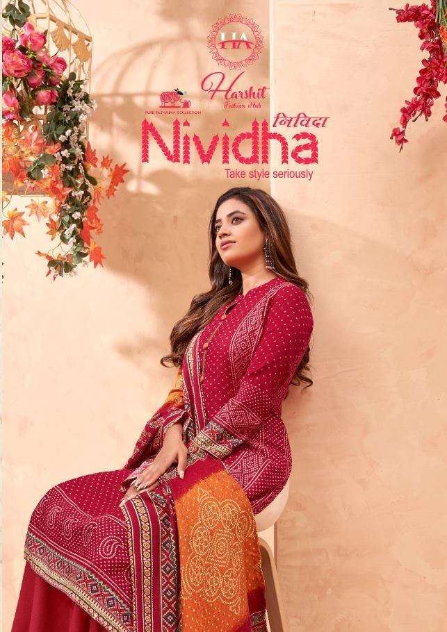 Alok Suits Harshit Nividha series 842001-842010 pure wool pashmina suit 