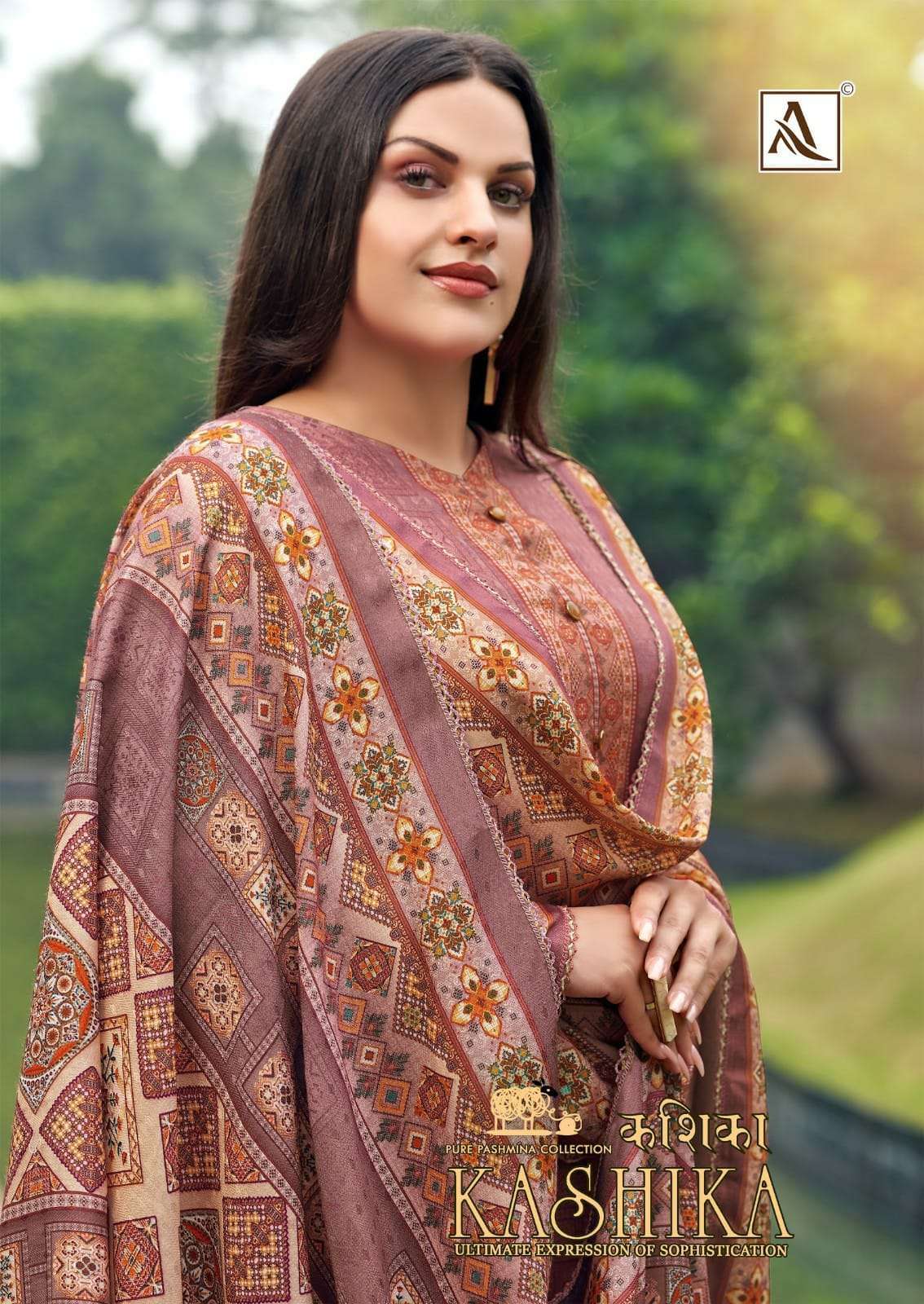 alok suits kashika series 837001-837010 Pure Wool Pashmina suit