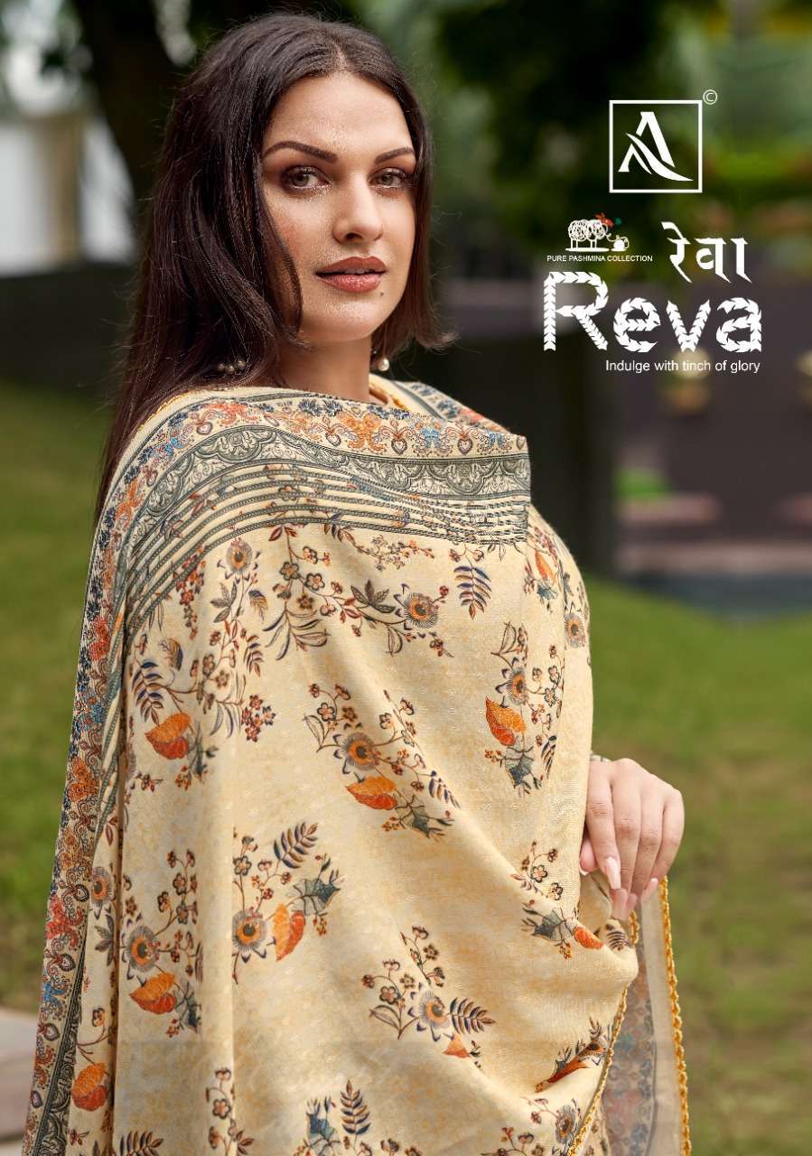 Alok Suits Reva series 836001-836010 pure wool pashmina suit 