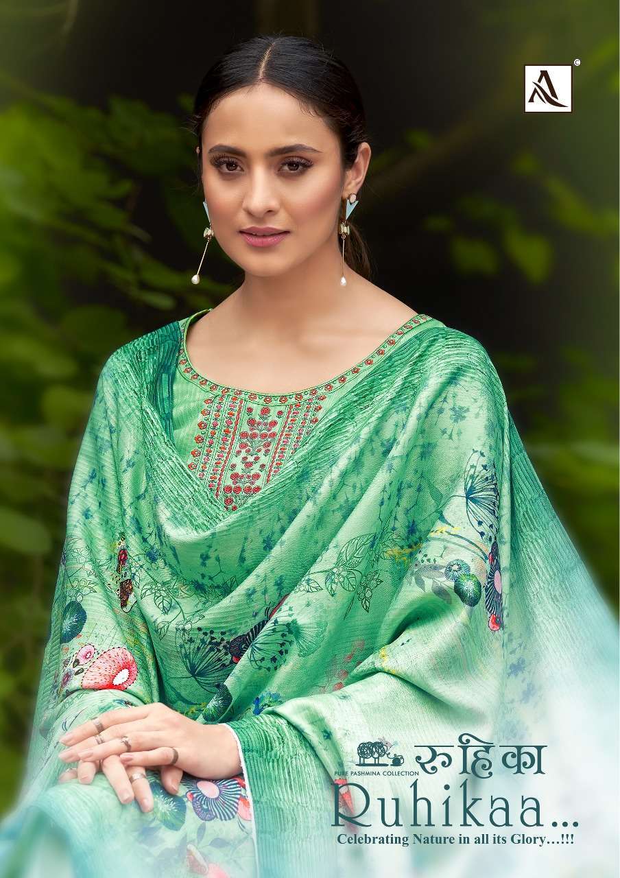 alok suits ruhikaa series 828001-828010 Pure Wool Pashmina suit