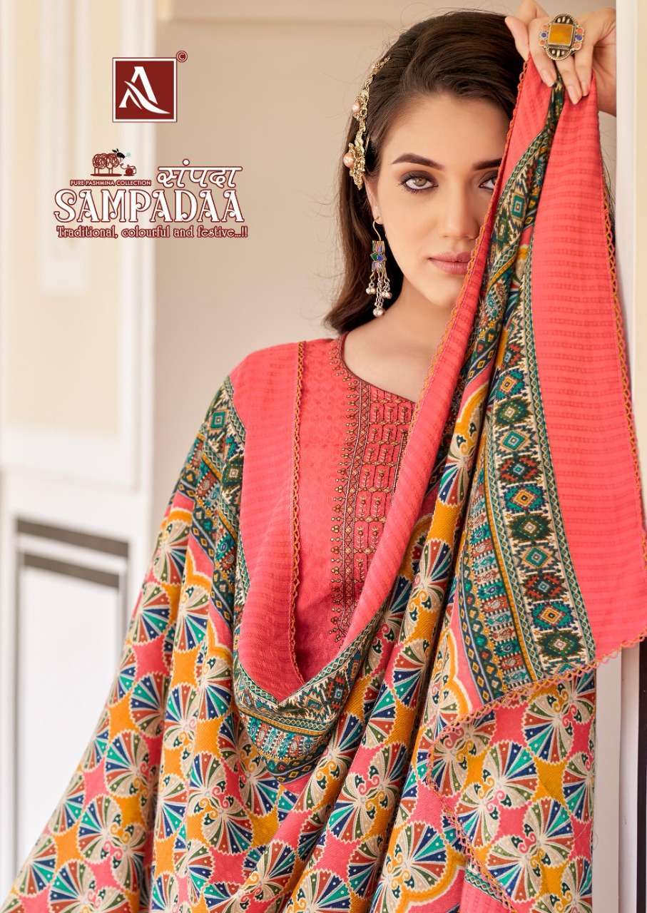 alok suits sampadaa series 860001-86010 Pure Wool Pashmina suit