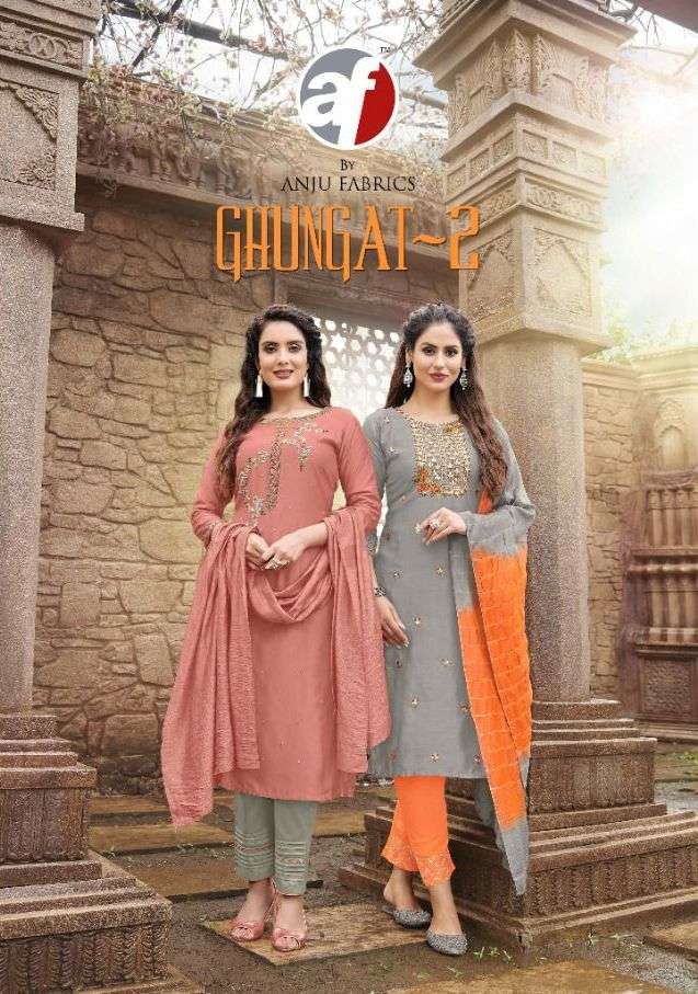 anju fab ghungat vol 2 series 2091-2095 pure viscose suit 