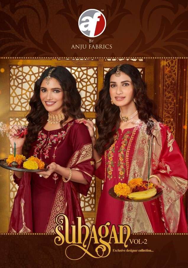 anju fab suhagan vol-2 series 5031-5036 Bemberg Silk suit