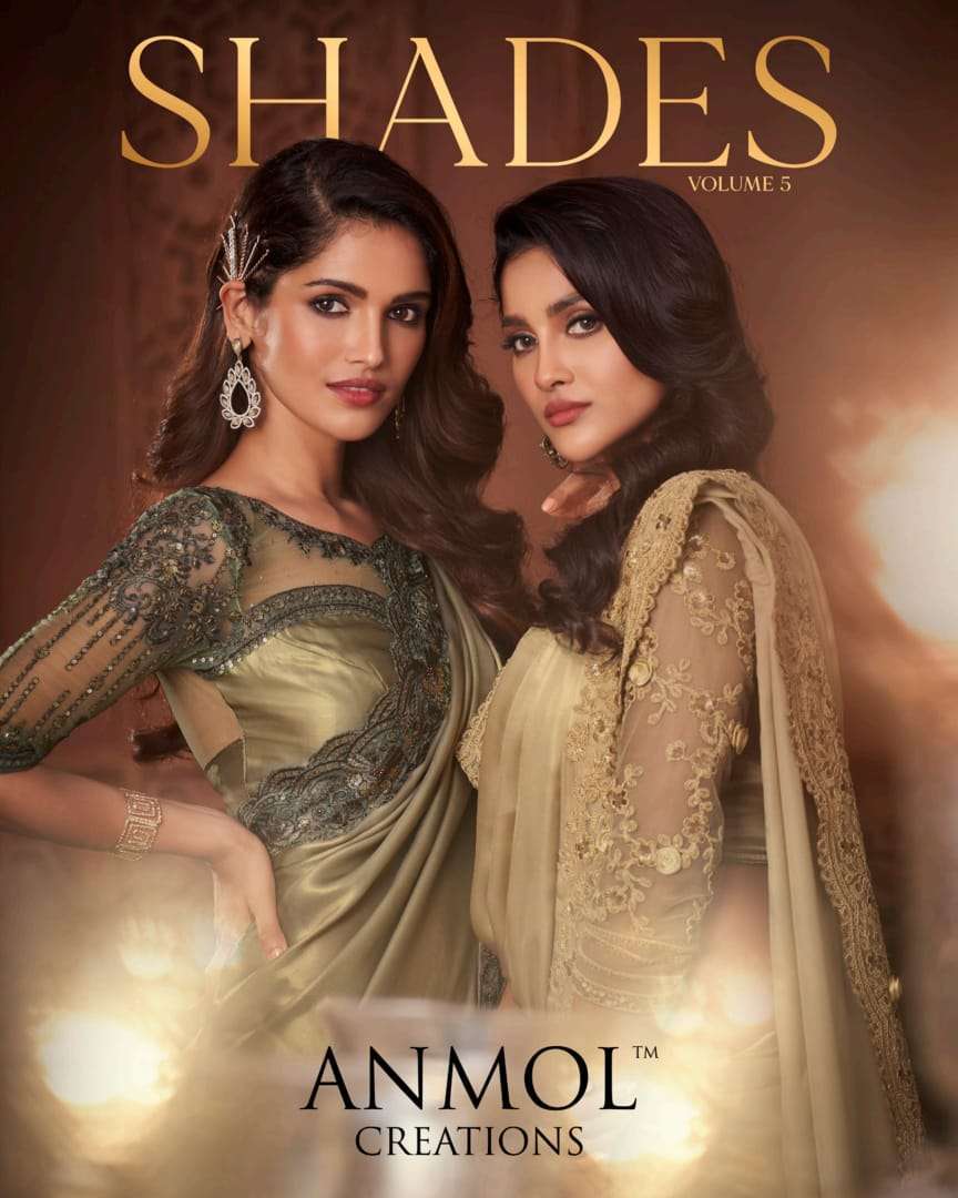 anmol creations shades vol 5 series 3101-3118 embroidered fancy sarees