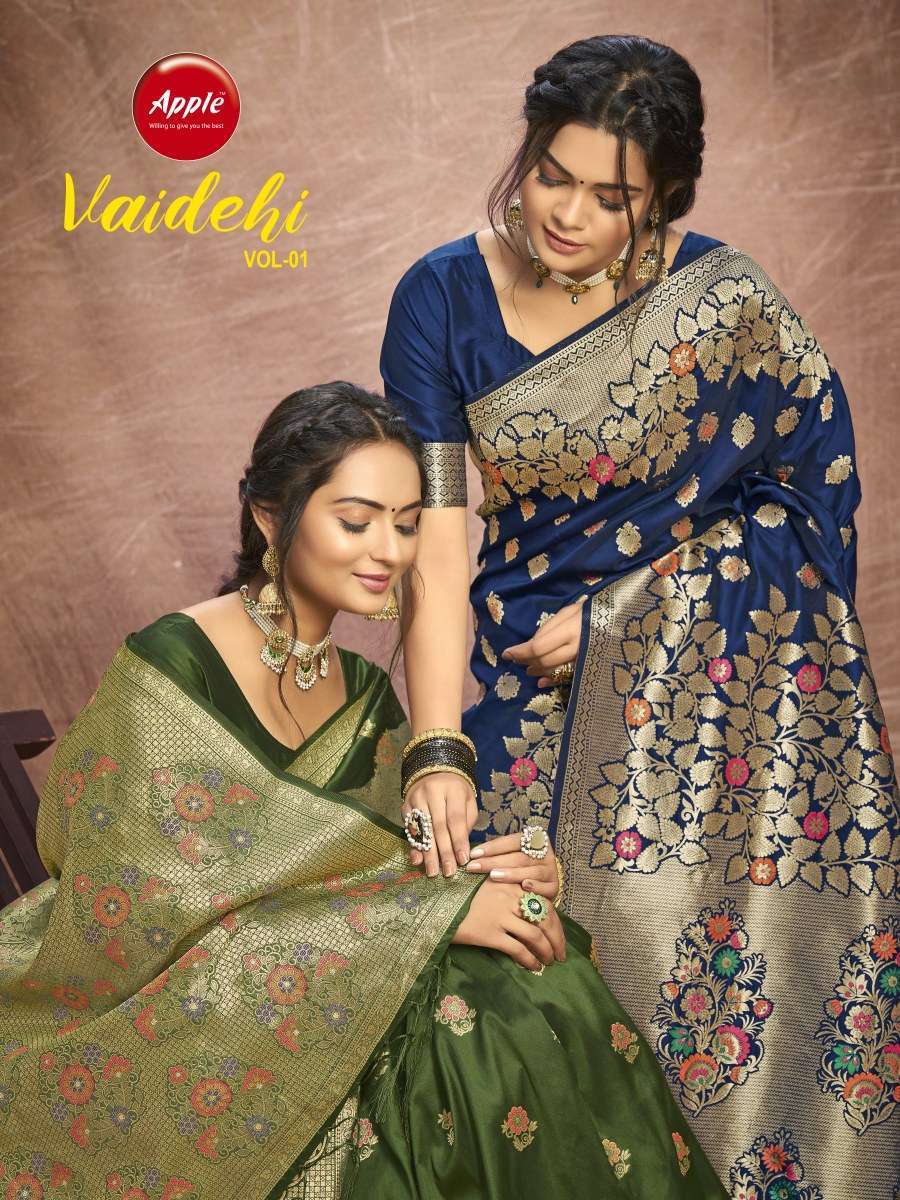 apple sarees vaidehi vol 1 series 101-108 smart silk saree